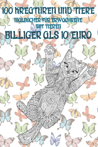 Malbücher für Erwachsene mit Tieren - Billiger als 10 Euro - 100 Kreaturen und Tiere
