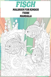 Malbuch für Kinder - Mandala - Tiere - Fisch