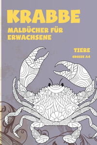 Malbücher für Erwachsene - Grosse A4 - Tiere - Krabbe