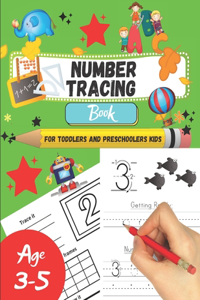 Number tracing Book For Toddlers And Preschoolers Kids Age 3-5