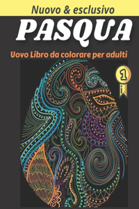 Libro da colorare uovo di Pasqua per adulti