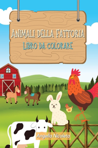 Animali della fattoria Libro da colorare