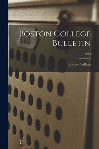 Boston College Bulletin; 1933