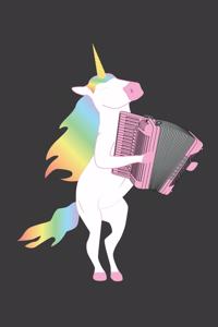 Einhorn spielt Akkordeon