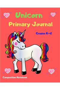 Unicorn Primary Journal Grades K-2 Composition Notebook