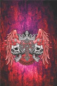 Red light Notebook with skulls and cross