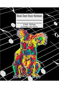Blank Sheet Music Notebook