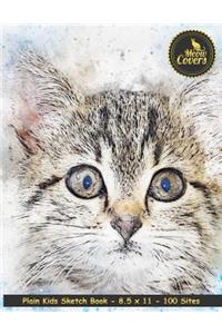 Meow Covers Plain Kids Sketch Book - 8.5 X 11 - 100 Sites