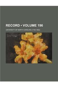 Record (Volume 196)