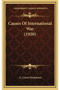 Causes of International War (1920)