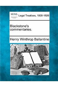 Blackstone's commentaries.