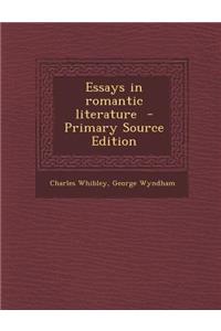 Essays in Romantic Literature