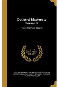 Duties of Masters to Servants