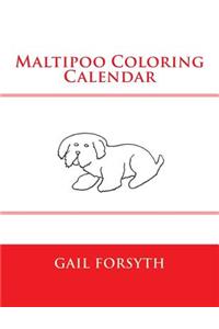 Maltipoo Coloring Calendar