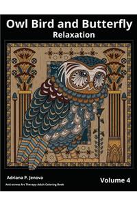 Owl Bird and Butterfly Coloring Books For Adults Relaxation