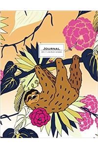 Sloth Journal: Ruled, Large, Soft Cover. Cute Animal Design in Peach, Purple, Green and Pink (Cute Journals)