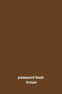 PASSWORD BOOK brown