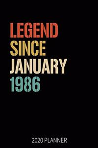 Legend Since January 1986 2020 Planner