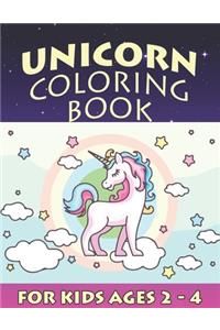 Unicorn Coloring Book for Kids Ages 2-4
