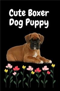Cute Boxer Puppy Dog Lined Journal