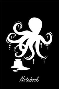 Notebook: 6x9 Octopus - blank with numbers paper - notebook - notes