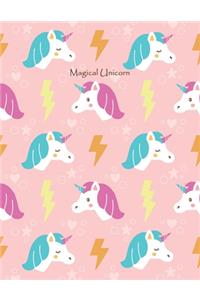 Cute Unicorn #12, Unicorn Sketch Book for Girls, Sketchbook for kids, Gift for Girls