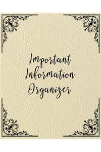 Important Information Organizer