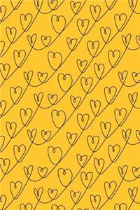 Bullet Journal Notebook Scribbly Hearts Pattern 6