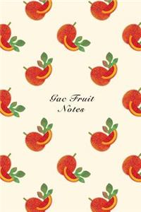 Gac Fruit Notes: 6"x9" Notebook Watercolor Texture Design Fruit Pattern Cover. 108 Blank Lined Pages Matte Softcover Note Book Journal