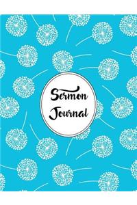 Sermon Journal Notebook Dandelions Pattern 2