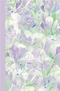 Journal: Watercolor Floral Abstract (Purple and Green) 6x9 - Lined Journal - Writing Journal with Blank Lined Pages