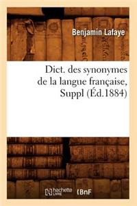 Dict. Des Synonymes de la Langue Française, Suppl (Éd.1884)