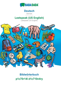 BABADADA, Deutsch - Leetspeak (US English), Bildwörterbuch - p1c70r14l d1c710n4ry