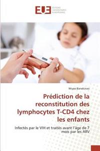 Prédiction de la Reconstitution Des Lymphocytes T-Cd4 Chez Les Enfants