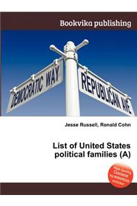 List of United States Political Families (A)