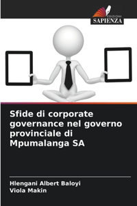 Sfide di corporate governance nel governo provinciale di Mpumalanga SA