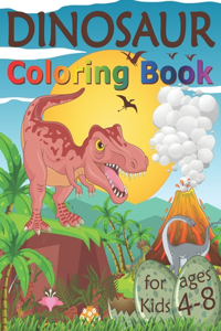 Dinosaur Coloring Book for Kids Ages 4-8