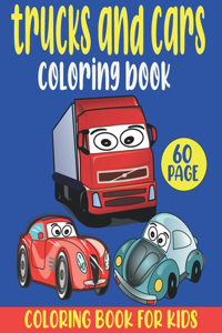 trucks and cars coloring book
