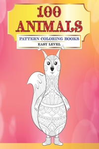 Pattern Coloring Books Easy Level - 100 Animals