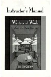 Writers at Work Instructor's Manual