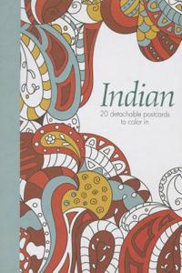 Indian: 20 Detachable Postcards to Color in