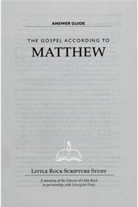 The Gospel According to Matthew - Answer Guide