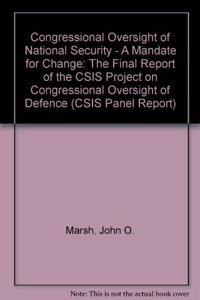 Congressional Oversight of National Security