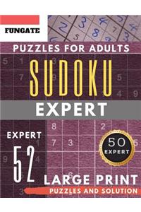 Expert Sudoku Puzzles for Adults Large Print: FunGate Activity Book Extremely Hard SUDOKU book for Expert (brain improvement games for Adults & Seniors)