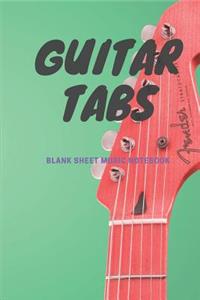 Guitar TABS Blank Sheet Music Notebook