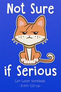 NOT SURE IF SERIOUS Cat Lover Notebook
