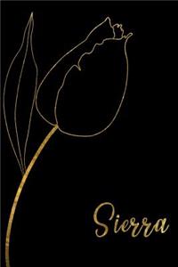 Sierra: Personalized Writing Journal for Women - Elegant Black and Gold