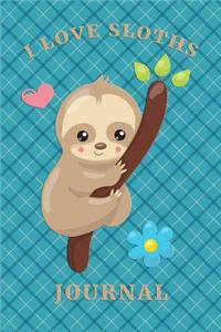 I Love Sloths Journal