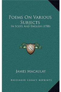 Poems On Various Subjects