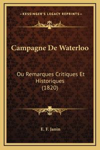 Campagne De Waterloo
